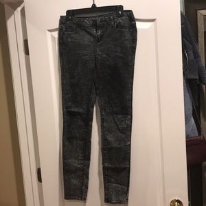 Gray / black marbled jeans